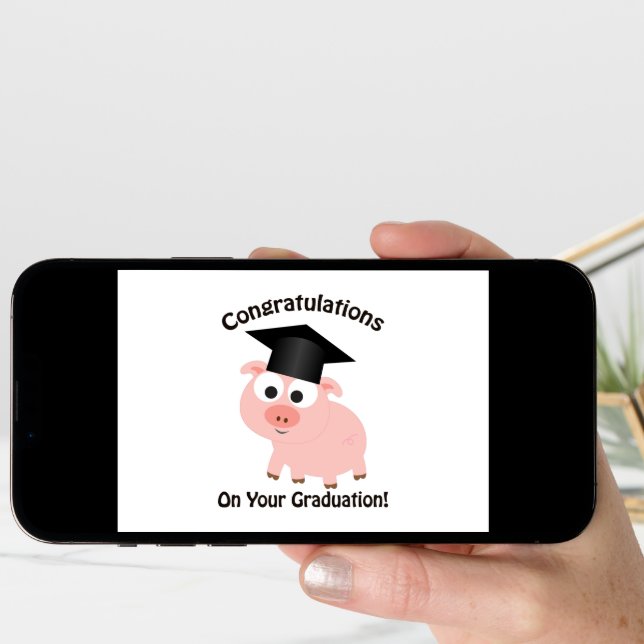 Congratulations on your Graduation! Pig Card (Front Digital)