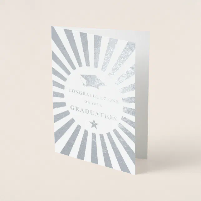Congratulations on your Graduation Sunburst Foil Card | Zazzle