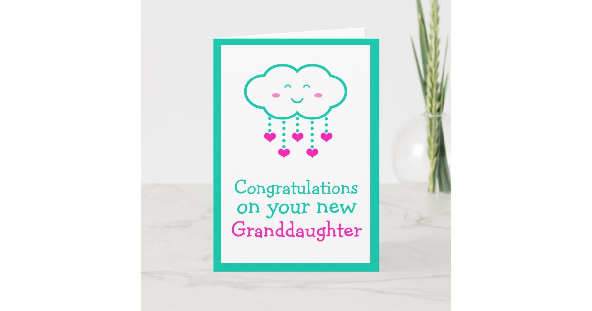 Congratulations To Granddaughter On Her Achievement Congratulations on Your Granddaughter Card | Zazzle