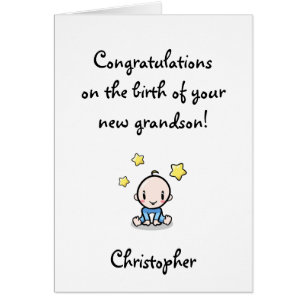 Congratulations On Your Grandson, Grandparents, Cards
