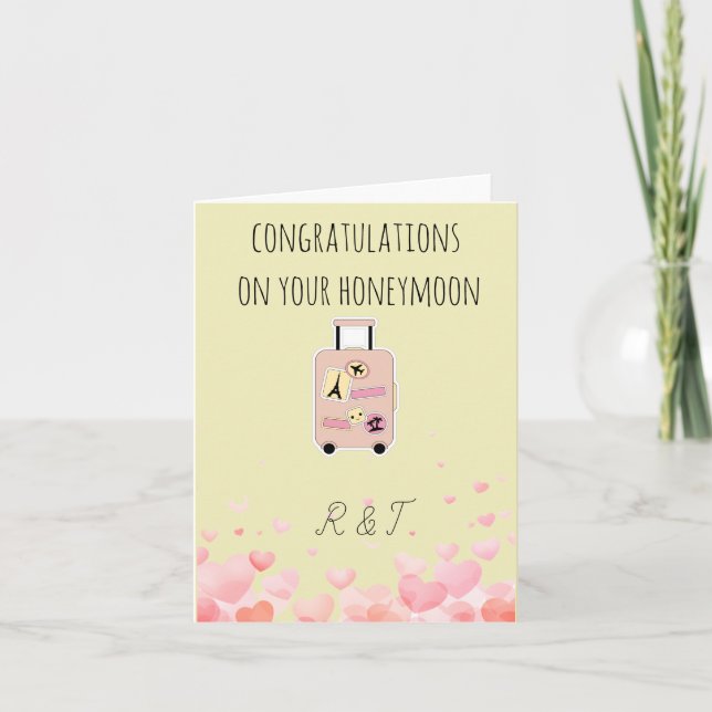 congratulations on your honeymoon card (Front)