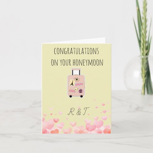 congratulations on your honeymoon card