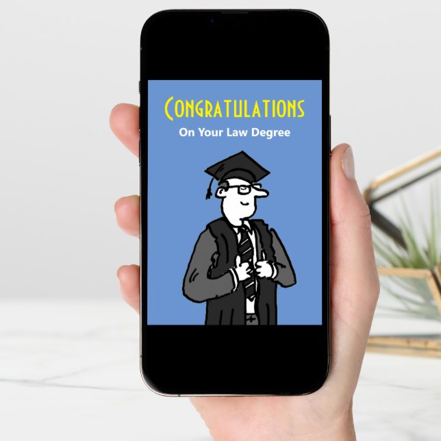 Congratulations on Your Law Degree Card (Front Digital)