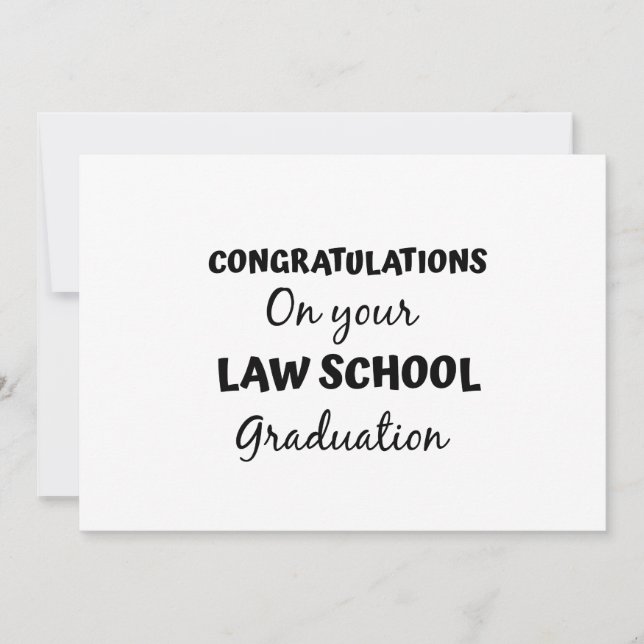 congratulations on your law school graduation invitation (Front)