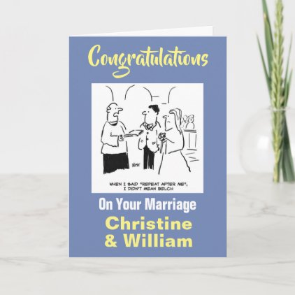 Congratulations on Your Marriage Card