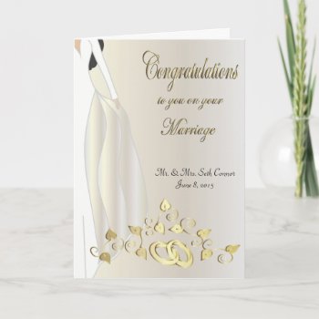 Congratulations On Your Marriage Card by DesignsbyDonnaSiggy at Zazzle