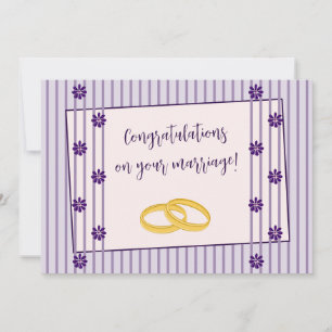 Congratulations on Your Marriage Flat Card