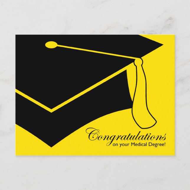 congratulations on your medical degree! postcard (Front)