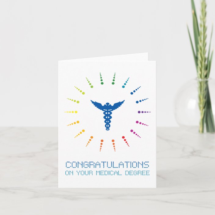 Congratulations On Your Medical Degree : Rainbow Card | Zazzle.com