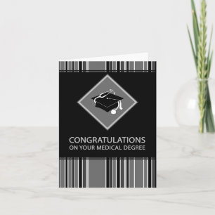 congratulations on your medical degree : striped card