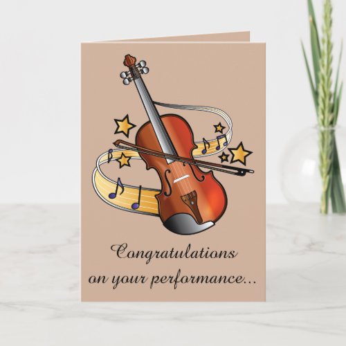 Congratulations on Your Music Performance Card