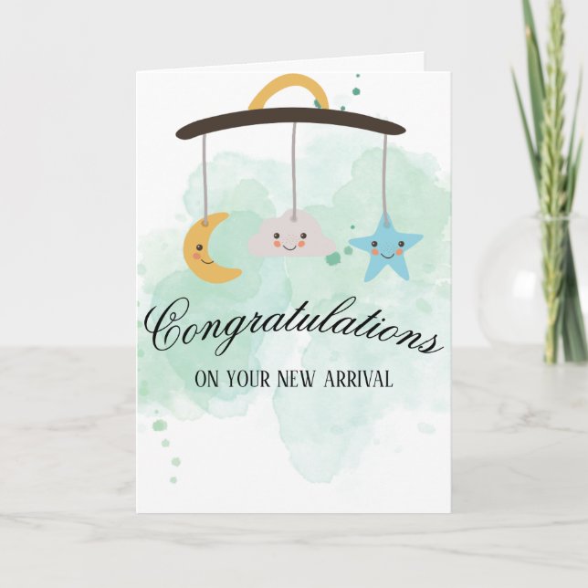 Congratulations On Your New Arrival Baby Card (Front)