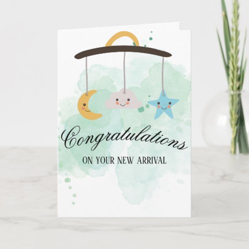 Congratulations On Your New Arrival Baby Card