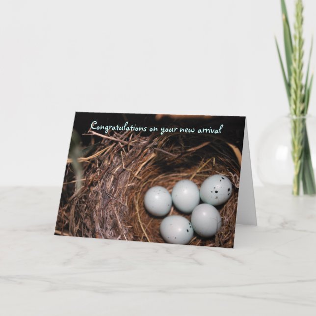 Congratulations on your new arrival card (Front)