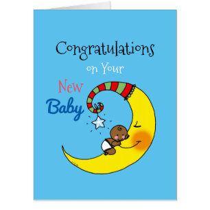 congratulations on your new baby (baby moon) card