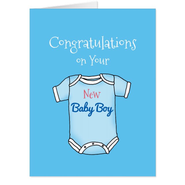 congratulations on your new baby boy card (Front)