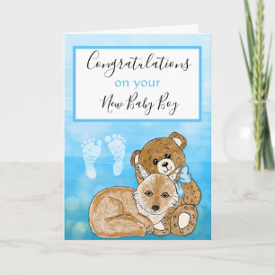 Congratulations on your New Baby Boy Card