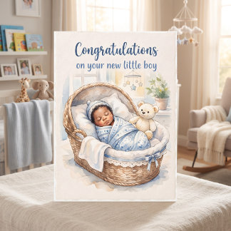 Congratulations on your New Baby Boy Card