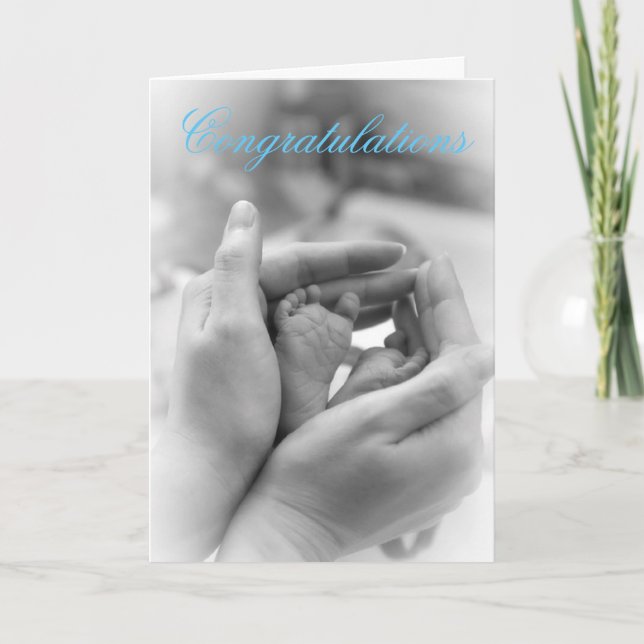 Congratulations on your New Baby Boy Card (Front)