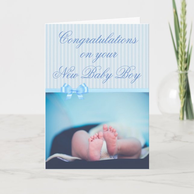 Congratulations on your New Baby Boy Card (Front)