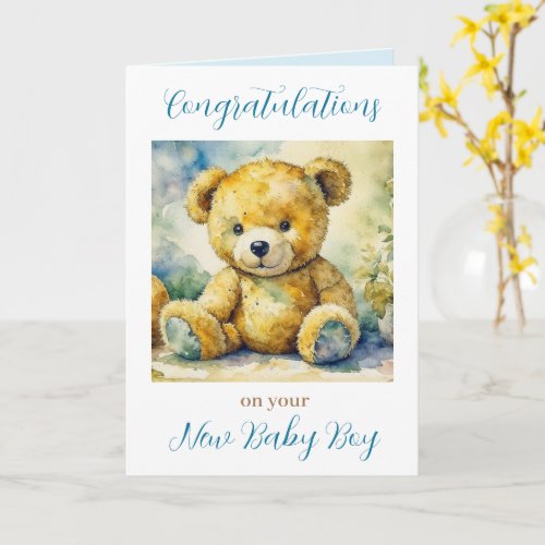 Congratulations on your New Baby Boy Card