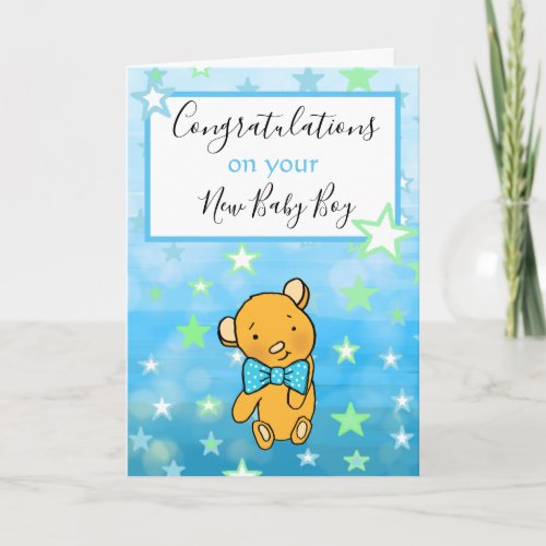 Congratulations on your New Baby Boy Card