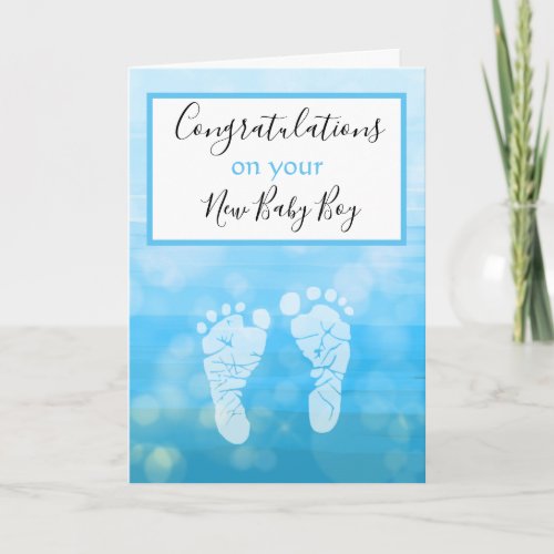 Congratulations on your New Baby Boy Card