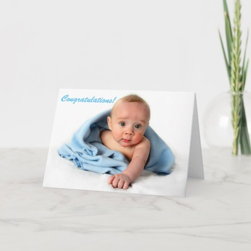 Congratulations On Your New Baby Boy Card