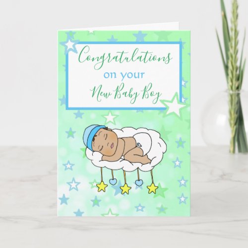 Congratulations on your New Baby Boy Ethnic Baby Card