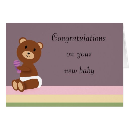 Congratulations on your new baby card | Zazzle