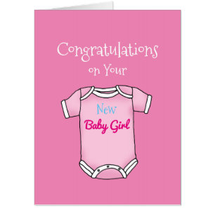 congratulations on your new baby girl card