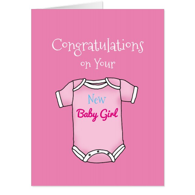 congratulations on your new baby girl card (Front)