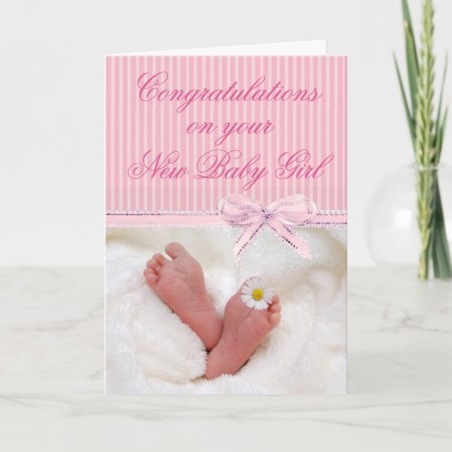 Congratulations on your New Baby Girl Card