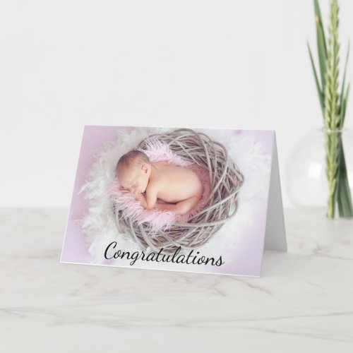 Congratulations on your new baby girl card