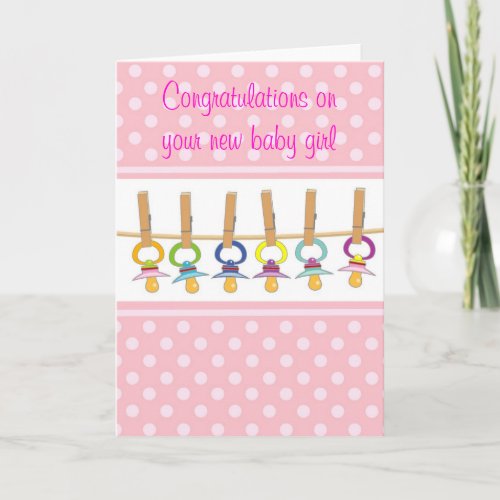 Congratulations on your new baby girl card