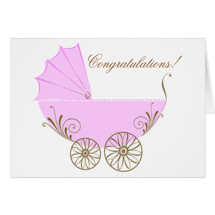 Congratulations on your new baby girl greeting car greeting card