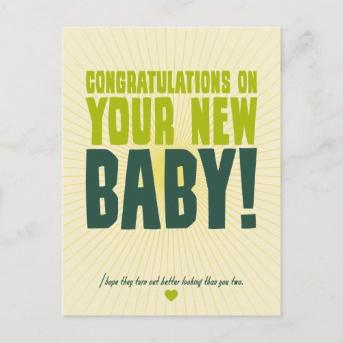 Congratulations on Your New Baby Postcard