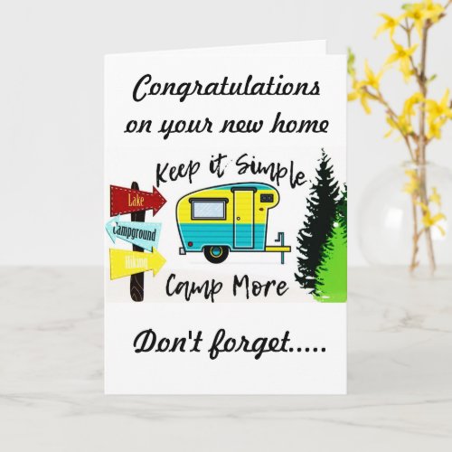 CONGRATULATIONS ON YOUR NEW CAMPER CARD