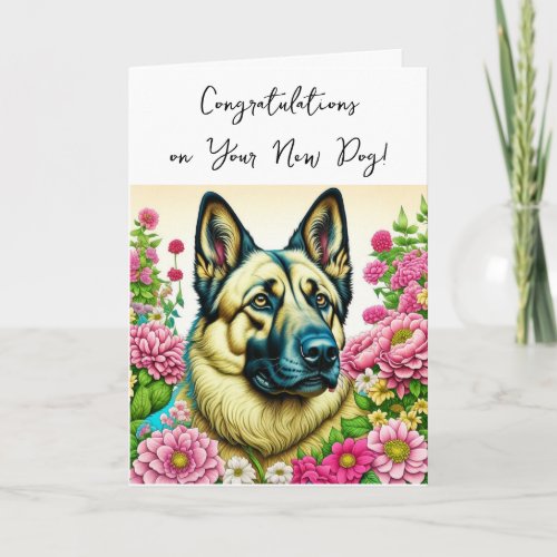 Congratulations on Your New Dog German Shepherd  Card