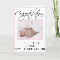 Congratulations on Your New Granddaughter Card