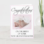 Congratulations On Your New Granddaughter Card at Zazzle