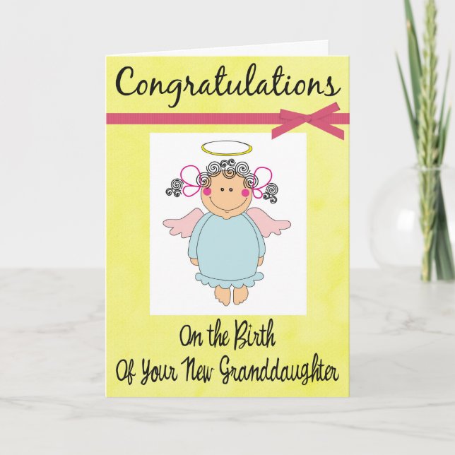 Congratulations on Your New Granddaughter Card (Front)