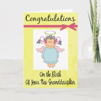 Congratulations On Your New Granddaughter Card by NightSweatsDiva at Zazzle