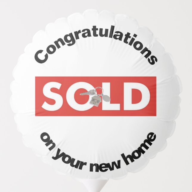 Congratulations on your new home  balloon (Back)