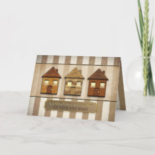 Congratulations on your New Home - Brown/Houses Card