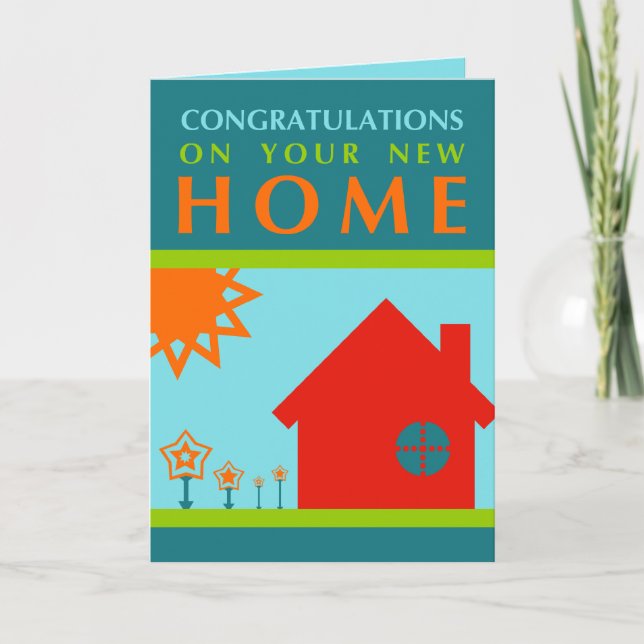 congratulations on your new home (crayola shapes) card (Front)