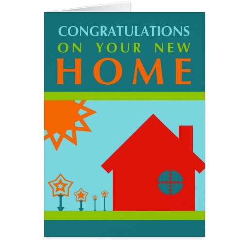 congratulations on your new home (crayola shapes) card | Zazzle