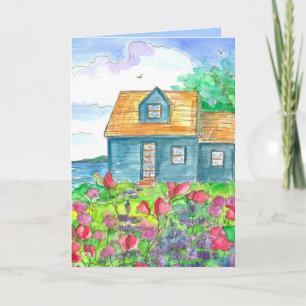 Congratulations On Your New Home Lake Cottage Card