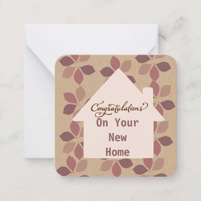Congratulations on Your New Home Note card: (Front)