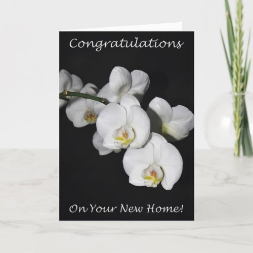 Congratulations On Your New Home Orchid Card
